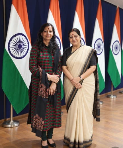 Dr. Kiran Jaitley with Sushmaji