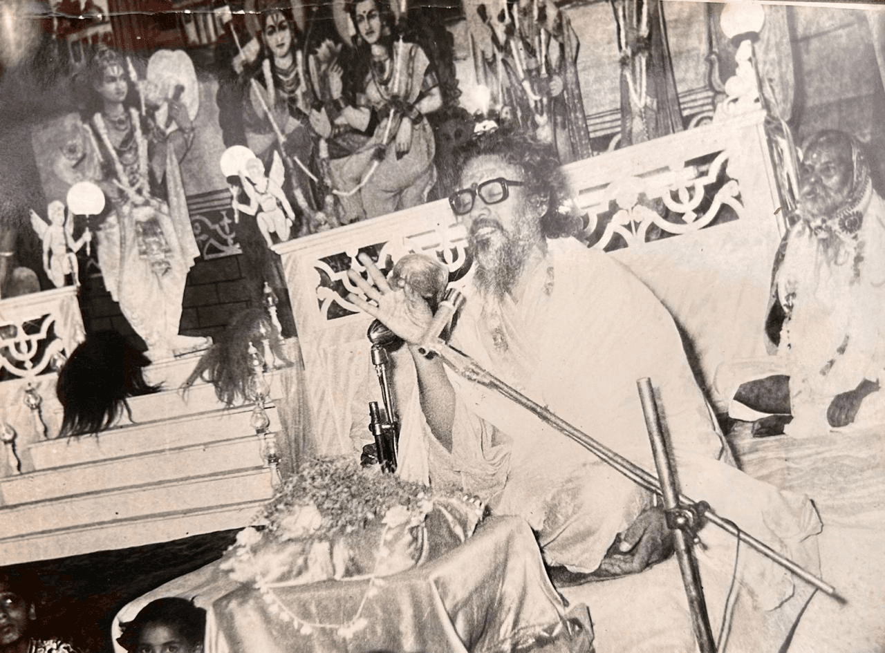 An archival photograph of a spiritual gathering